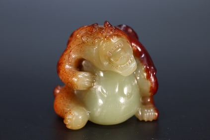 Jade Carved Bear Shape Ornament
