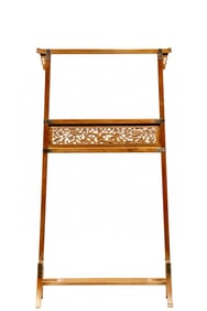 Huanghuali Wood Carved Magpie with Plum Flower Pattern Holder