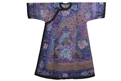 Ci Xi Silk Embroidery Flower and Phoenix Pattern Dragon Robe