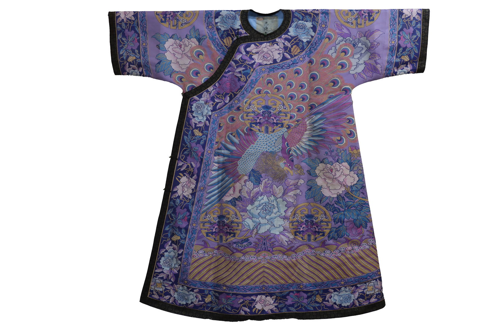 Ci Xi Silk Embroidery Flower and Phoenix Pattern Dragon Robe: Ci Xi Silk Embroidery Flower and Phoenix Pattern Dragon Robe (127 x 129cm)