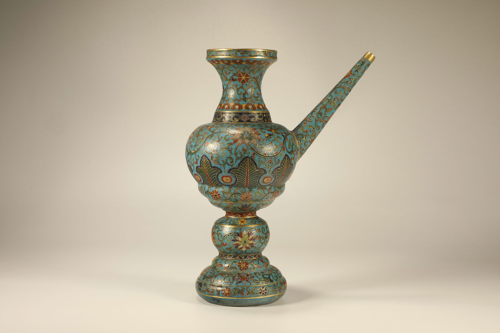 Bronze Cloisonne Carved Flower Pattern Pot - 3