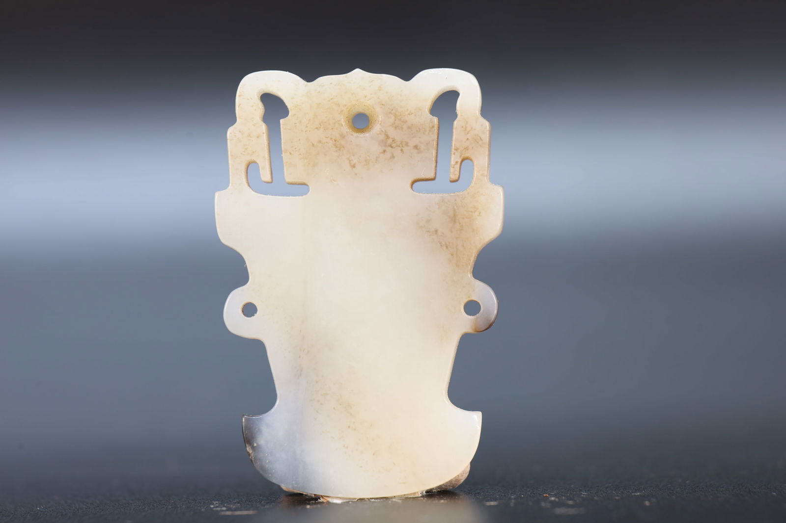 Jade Carved Beast Face Pattern Bi - 3