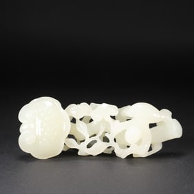Jade Carved Child Shape RuYi Ornament