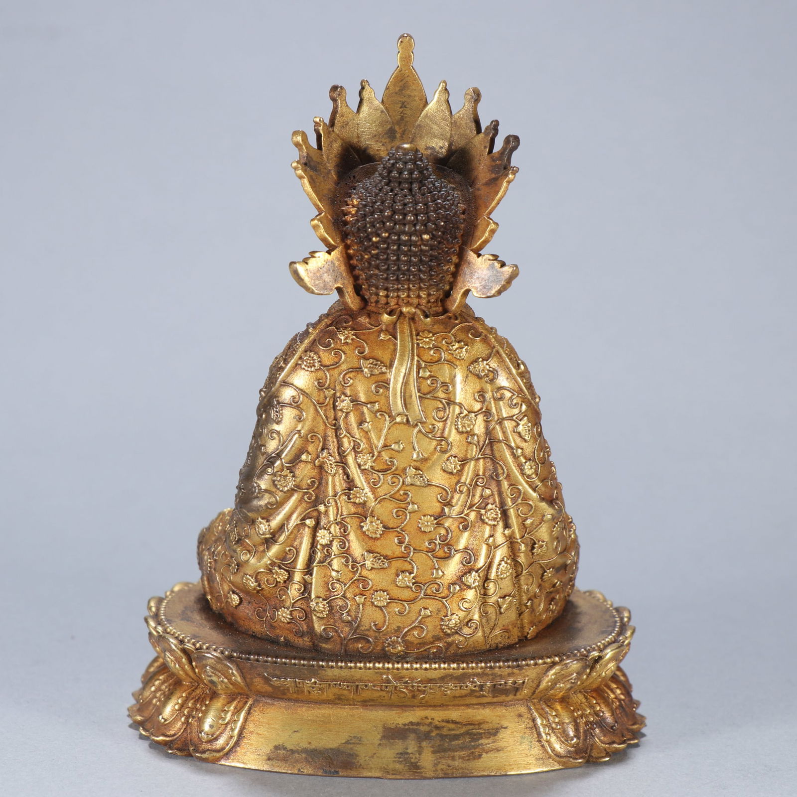 Gilt Bronze Dharmaraja Figure - 5