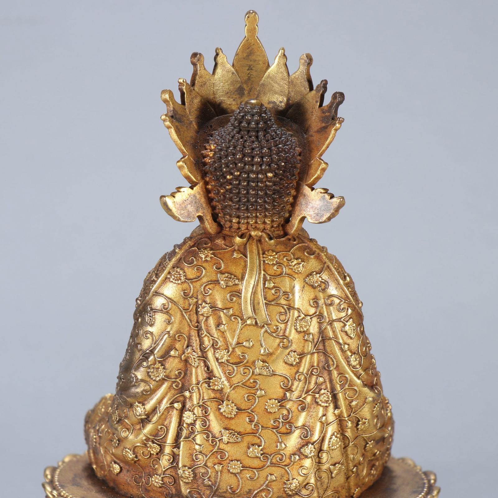 Gilt Bronze Dharmaraja Figure - 6
