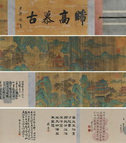 Chinese Drawing Landscape Hand Scroll,Guo Xi Mark