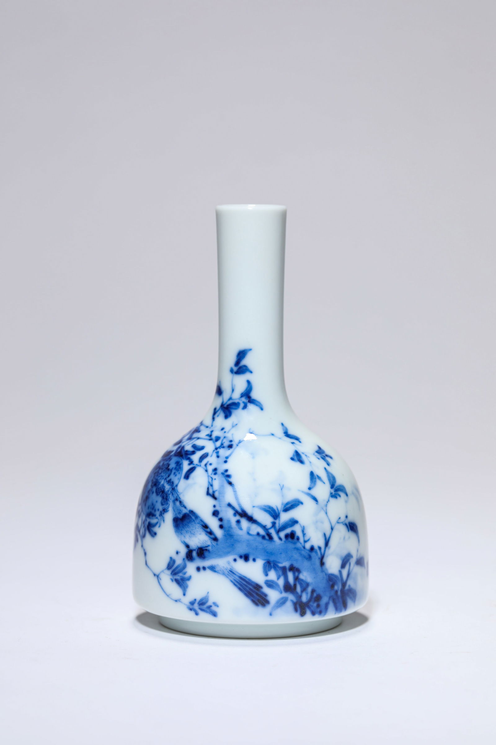 A Blue and White 'Flowers and Birds' Vase (1 of 6)