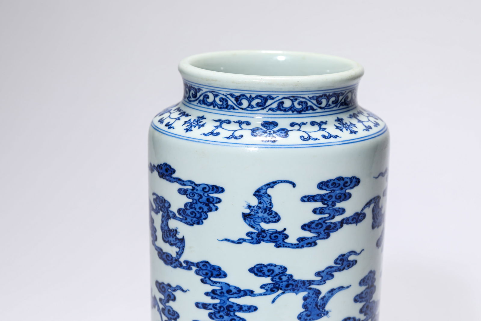 A Blue and White 'Bat' Jar - 4