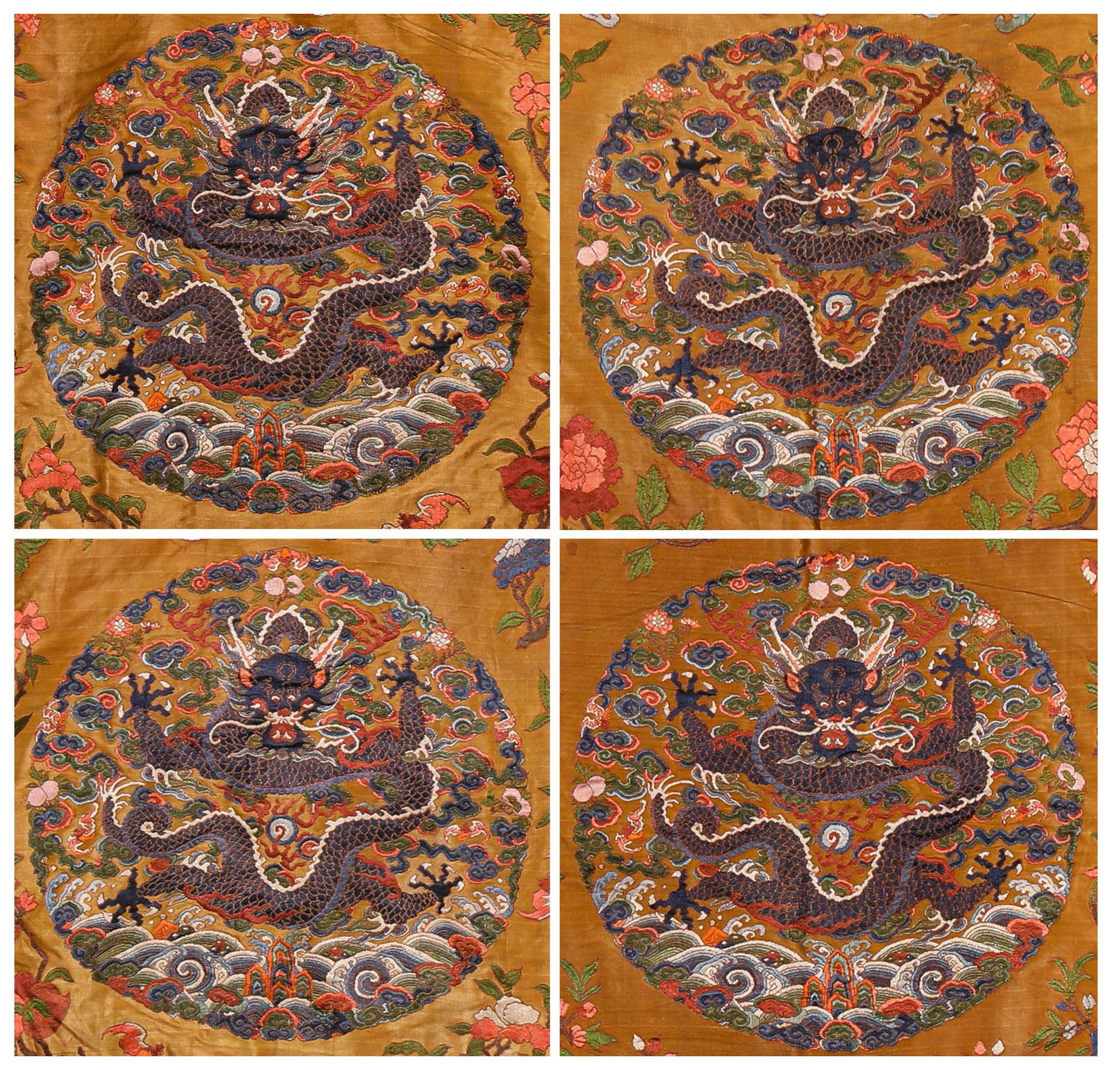 A Silk ‘Kesi’ Tapestry with ‘Medallion Dragon’: A Silk ‘Kesi’ Tapestry with ‘Medallion Dragon’ (215.5 x 124cm)
