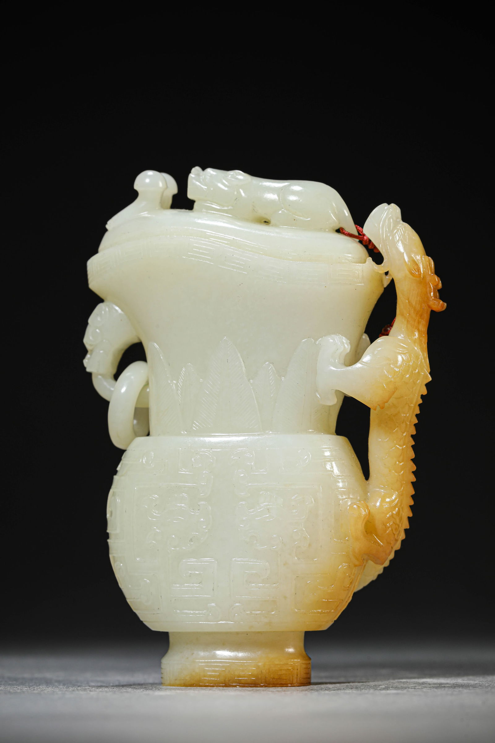 A Jade ‘Dragon’ Covered Vase (1 of 7)