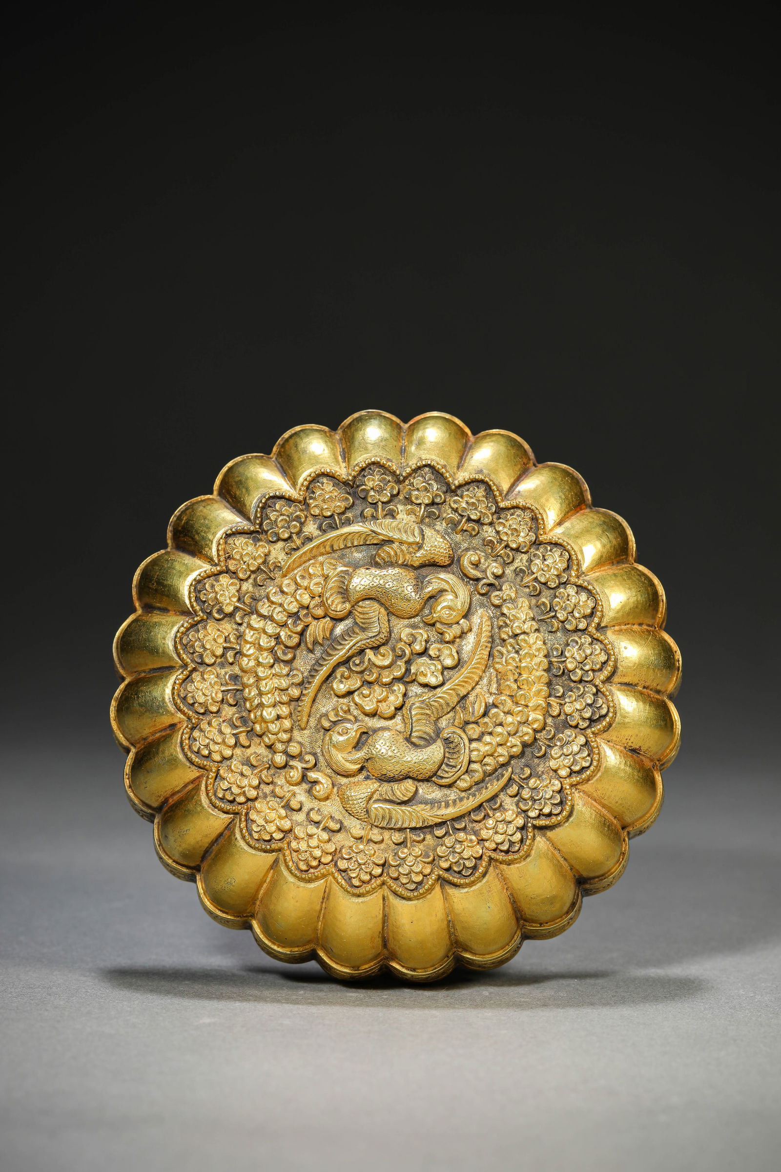 A Gilt-Silver ‘Phoenix’ Covered Box - 2