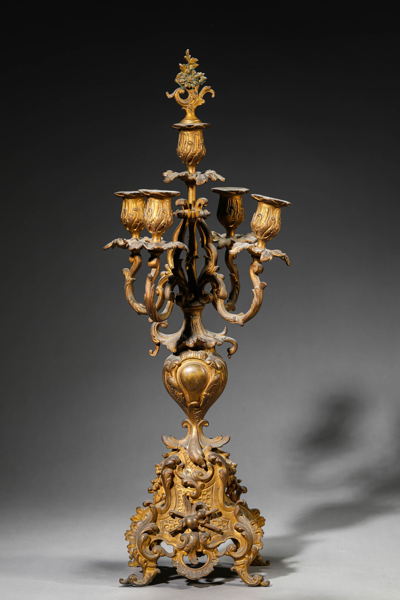 A Gilt-Bronze Candleholder - 3