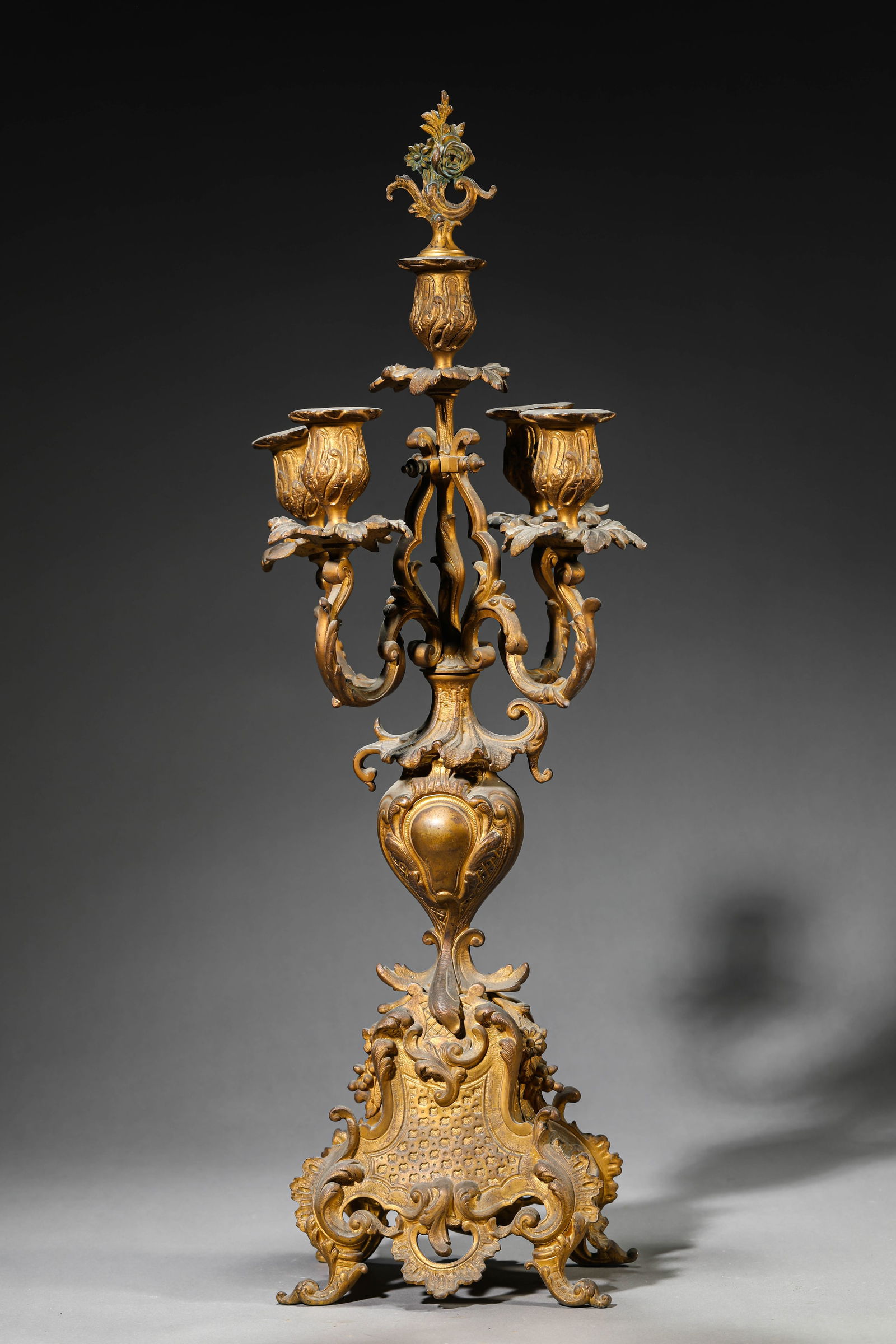 A Gilt-Bronze Candleholder - 6