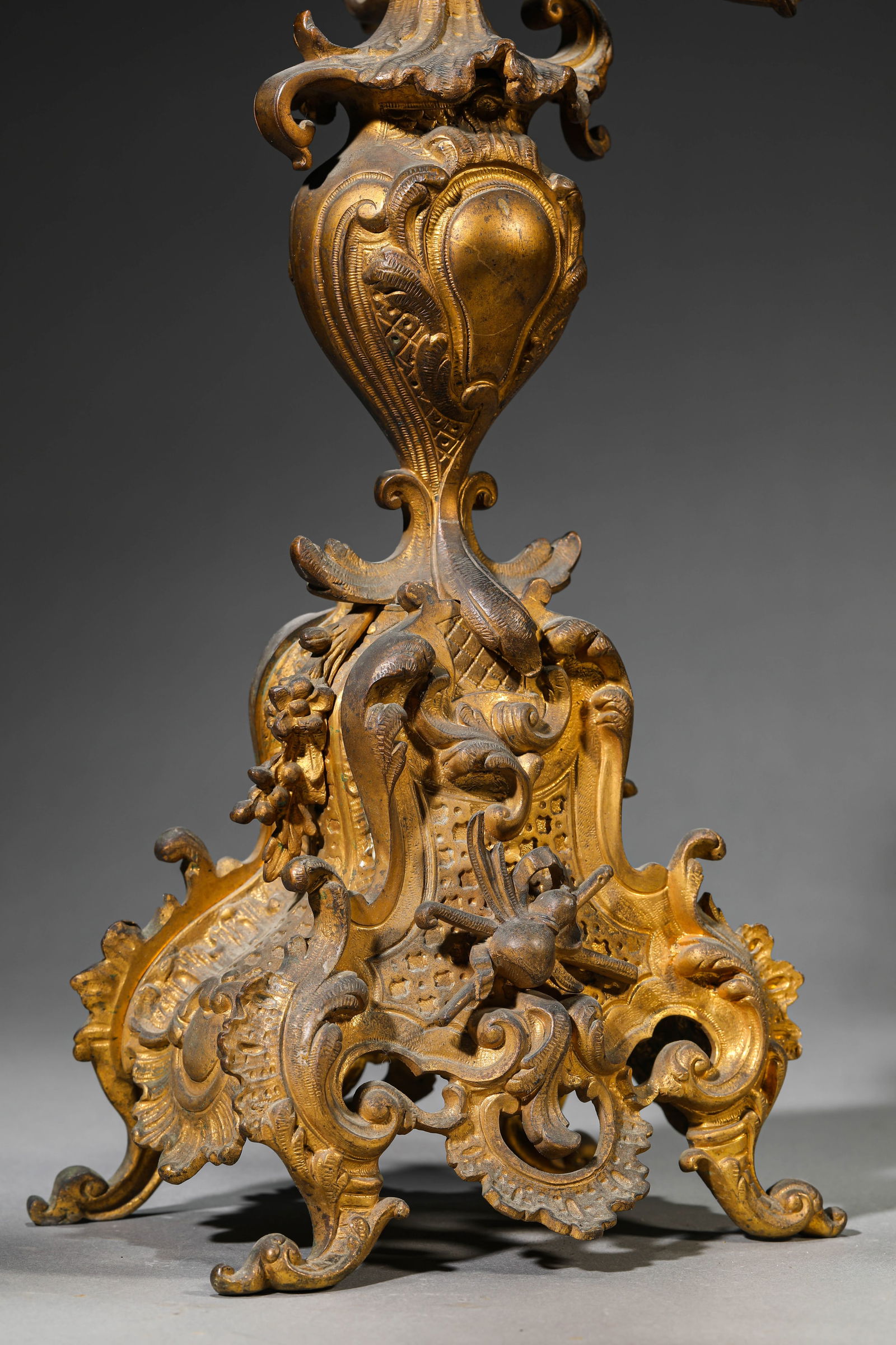 A Gilt-Bronze Candleholder - 9