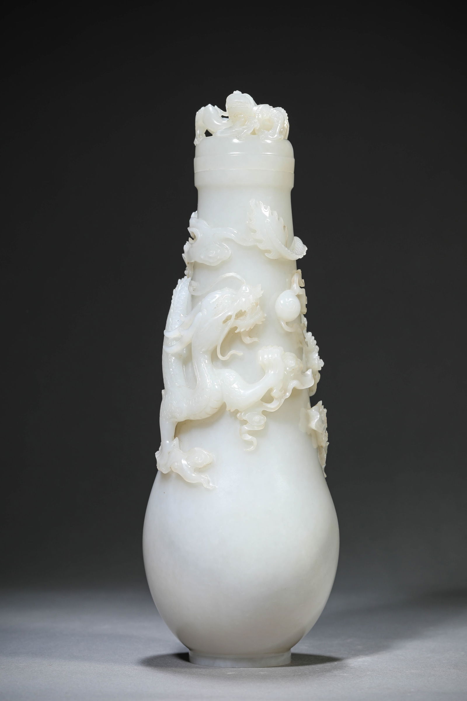 A Jade ‘Dragon’ Covered Vase (1 of 8)