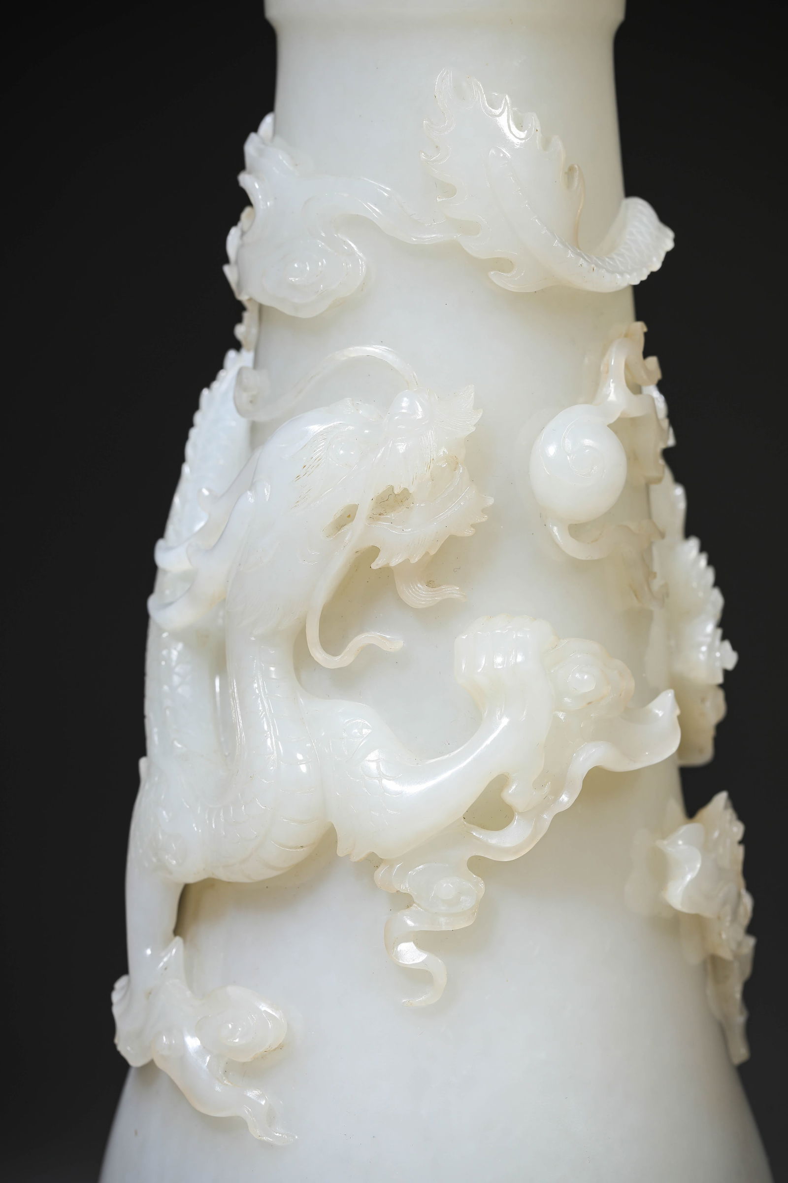 A Jade ‘Dragon’ Covered Vase - 2