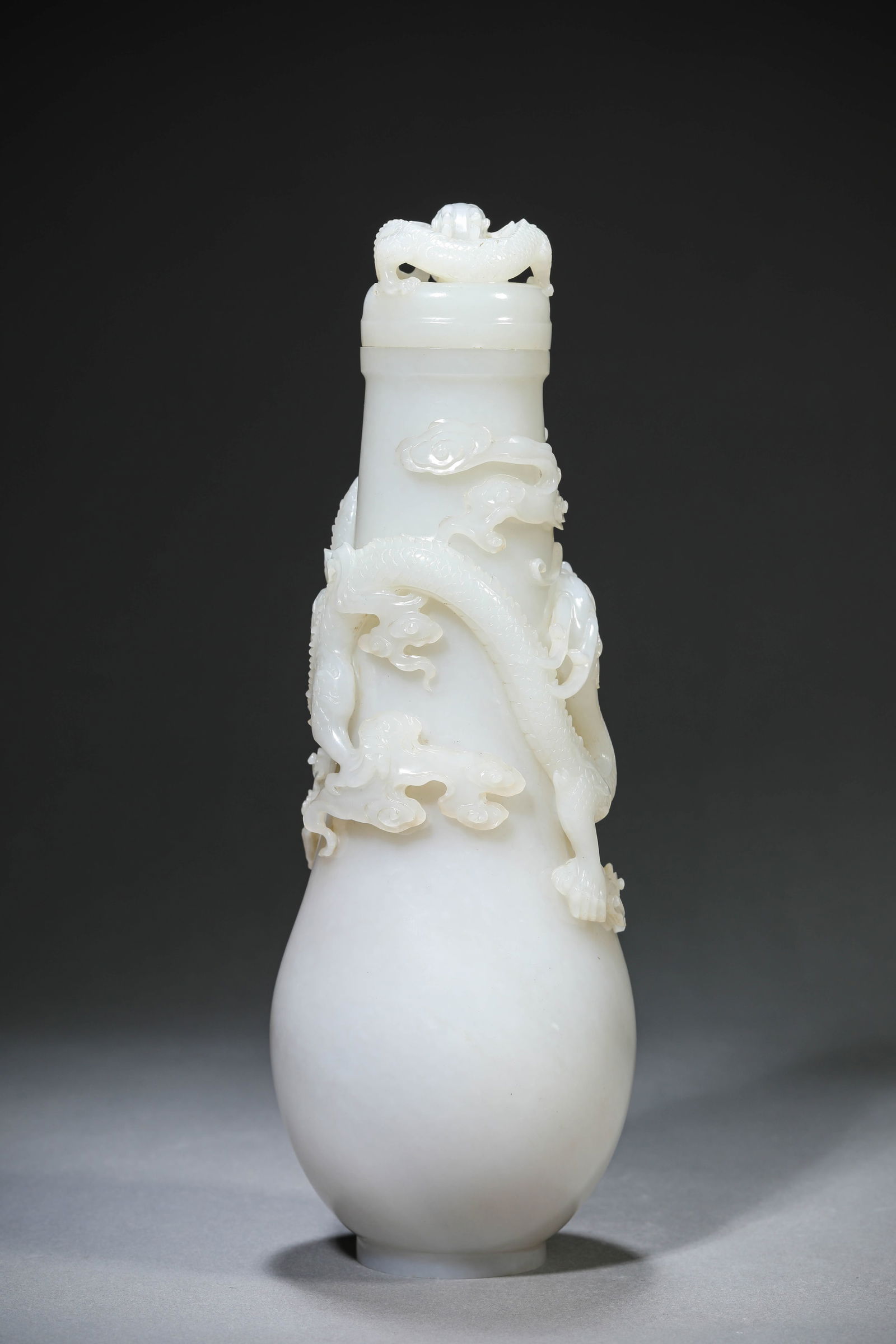 A Jade ‘Dragon’ Covered Vase - 5