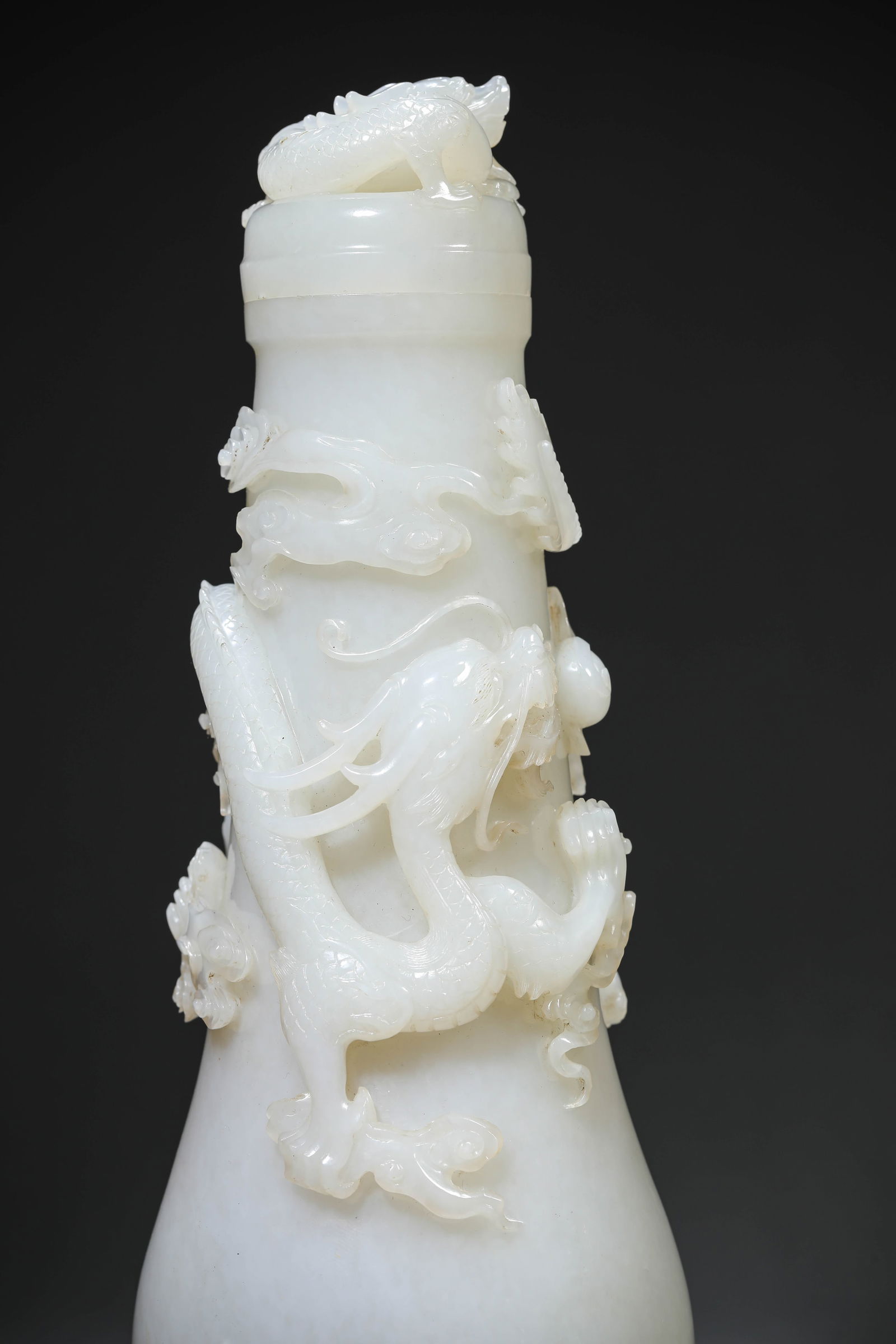A Jade ‘Dragon’ Covered Vase - 6