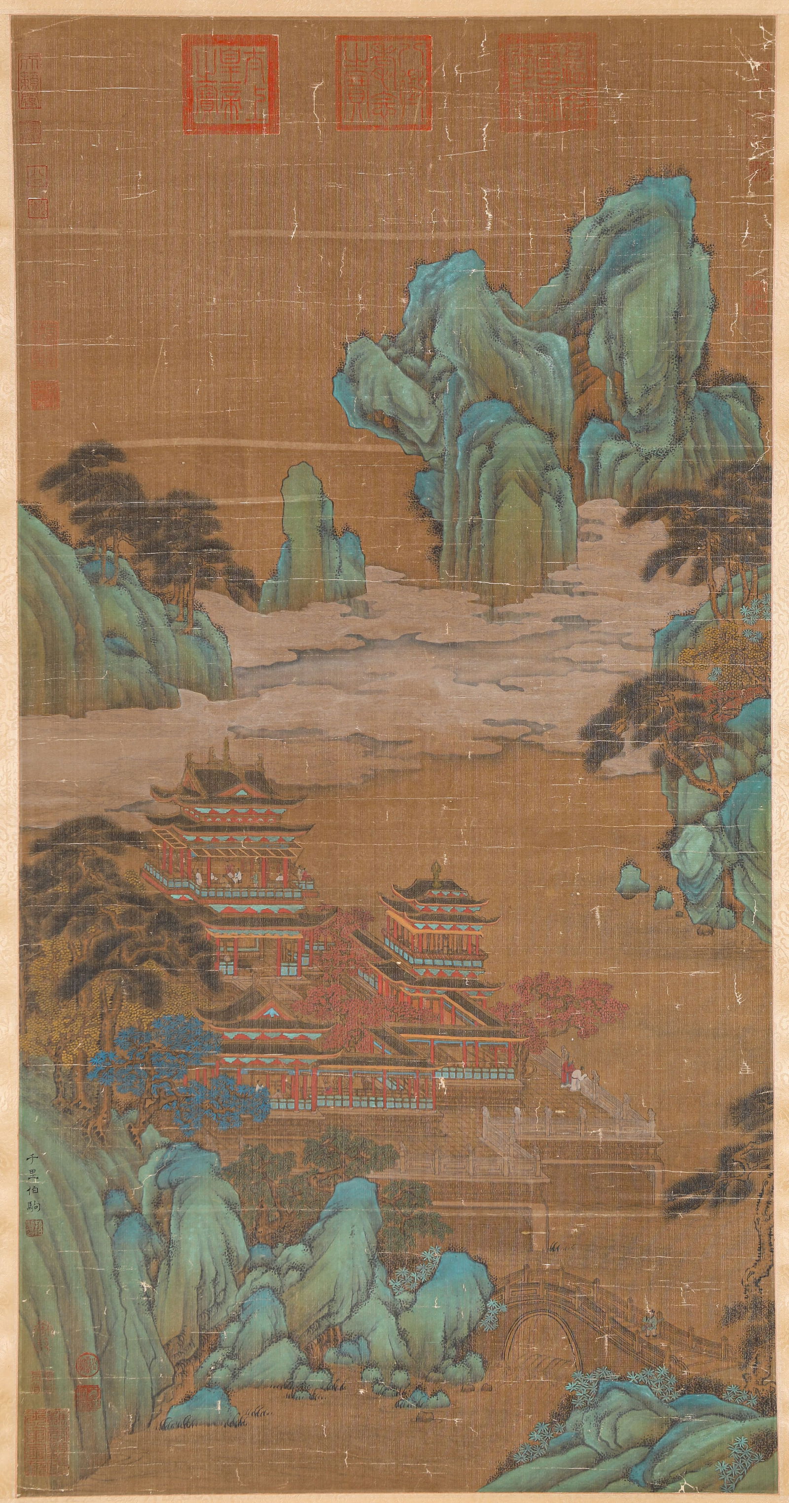 Zhao Boju (1120-1182), attributed to, Landscape with Figures: Zhao Boju (1120-1182), attributed to, Landscape with Figures (63.5 x 124cm)