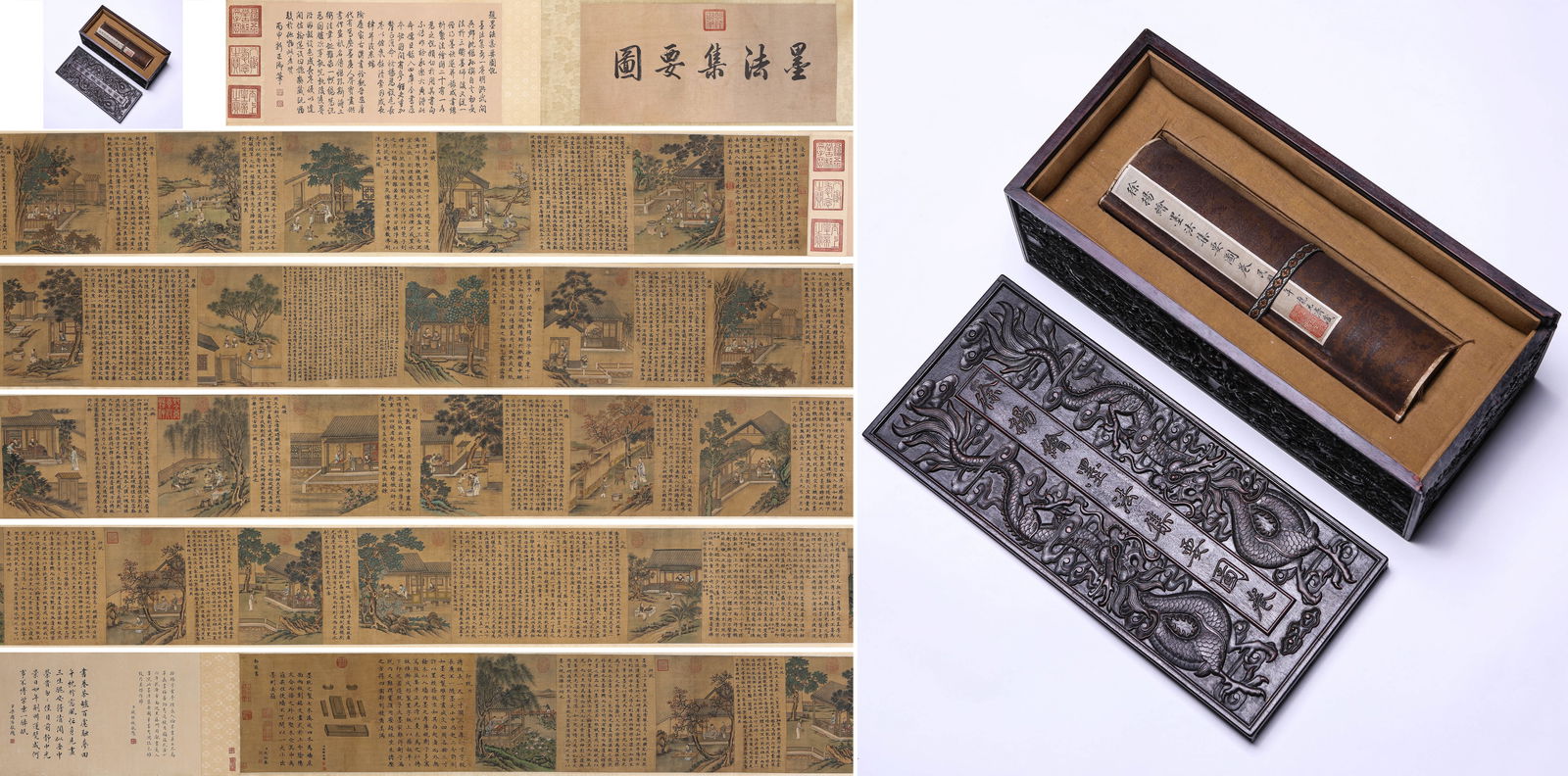 Xu Yang (act. 18th century), attributed to, Essentials of Ink Techniques Handscroll: Xu Yang (act. 18th century), attributed to, Essentials of Ink Techniques Handscroll (1100 x 33cm)