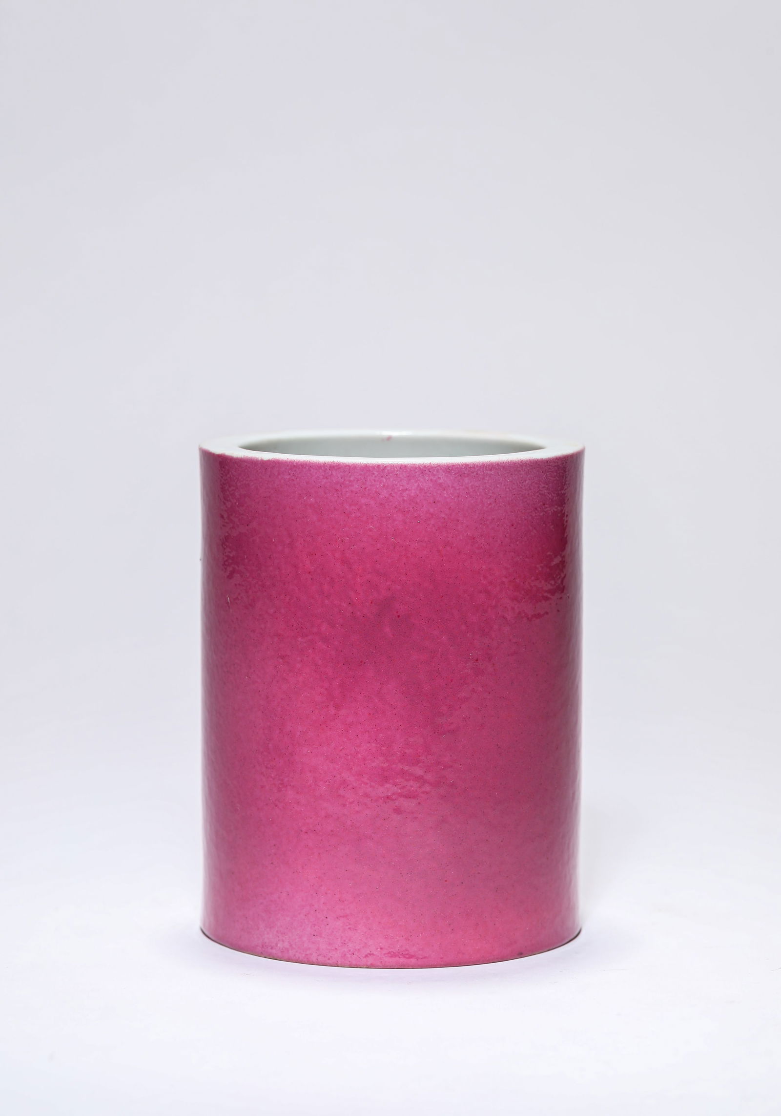 A Rouge-Glazed Brush Pot: A Rouge-Glazed Brush Pot (9.3 x 11.9cm)