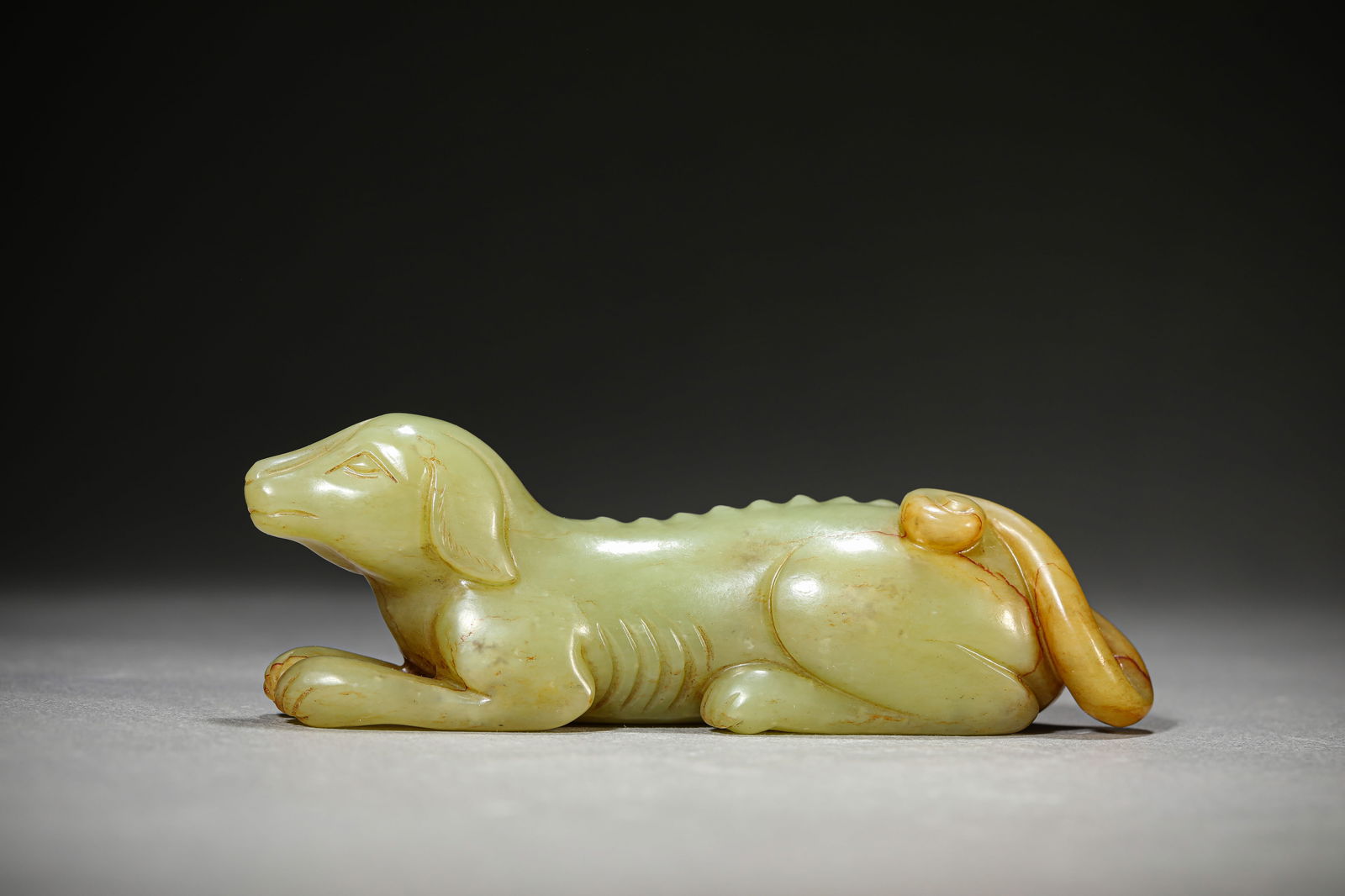 A Jade Hound: A Jade Hound (12.7 x 3.6 x 4.2cm)
