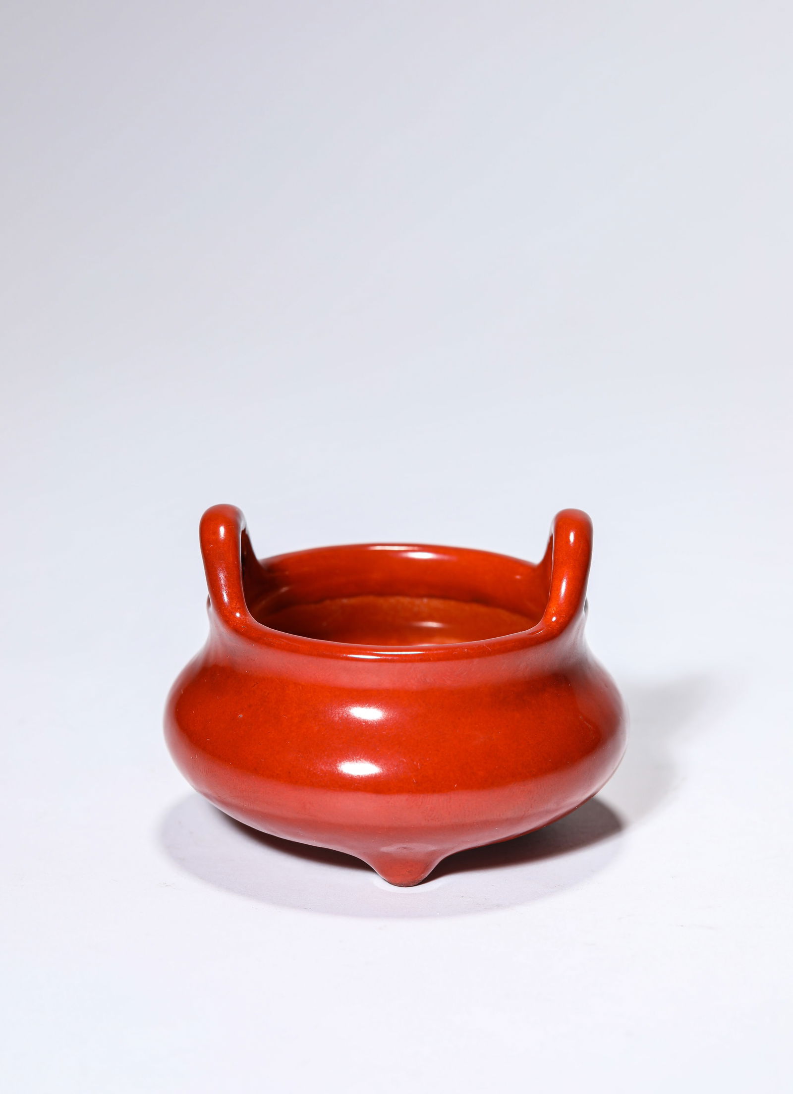 A Red-Glazed Tripod Censer - 4