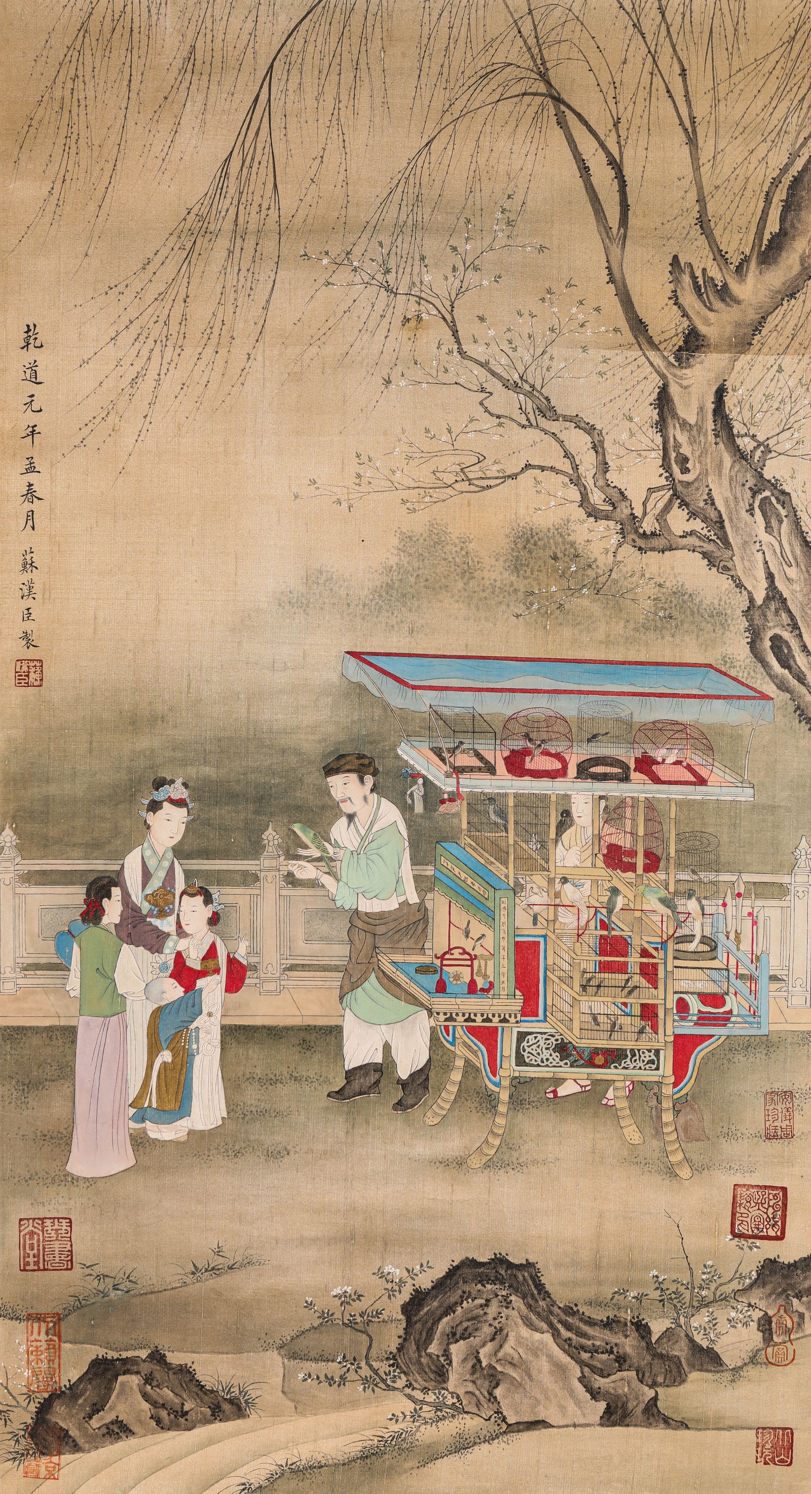 Su Hanchen (act. 12th century), attributed to, Figure Narrative: Su Hanchen (act. 12th century), attributed to, Figure Narrative (50 x 91.5cm)