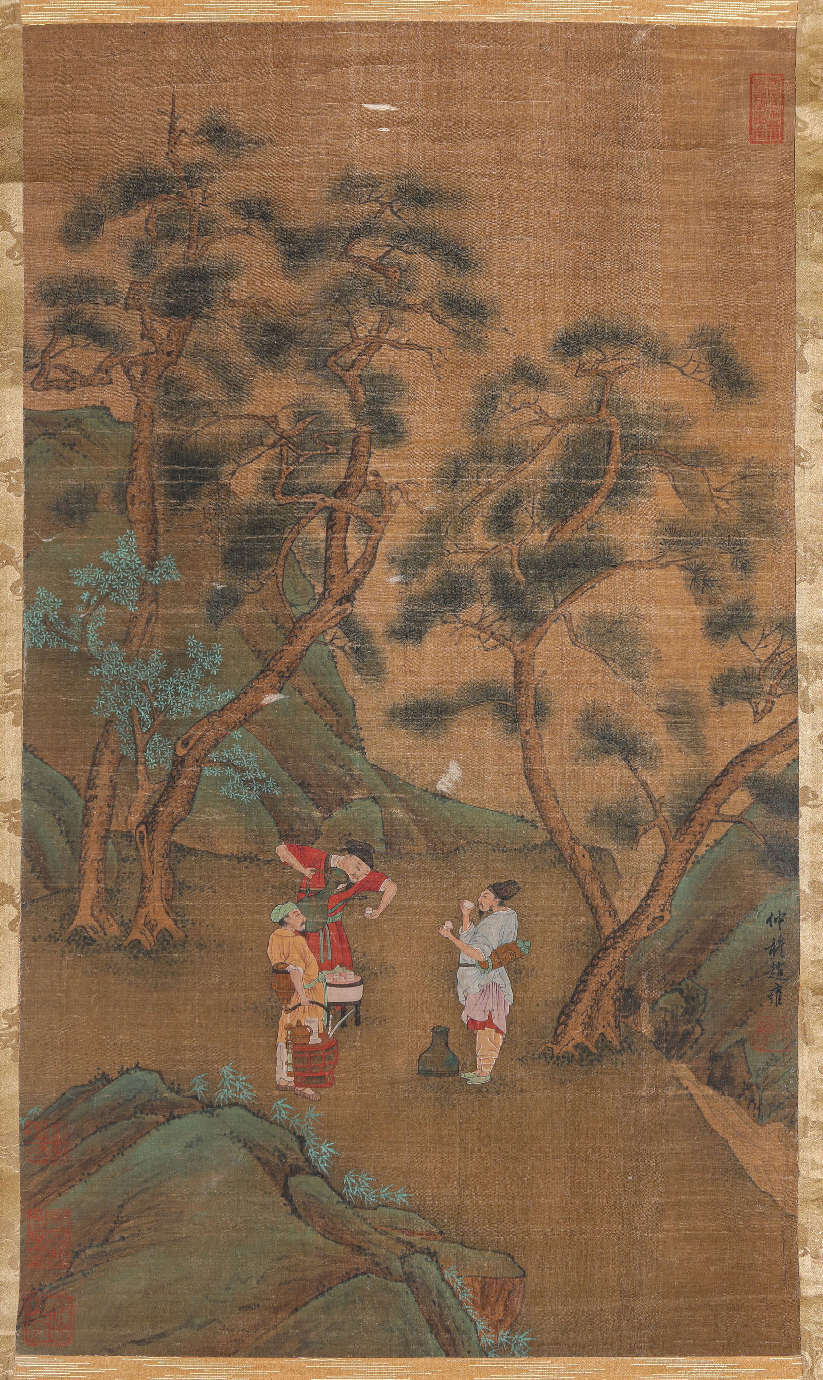Zhao Yong (1289-1360), attributed to, Figure Narrative: Zhao Yong (1289-1360), attributed to, Figure Narrative (41 x 70cm)