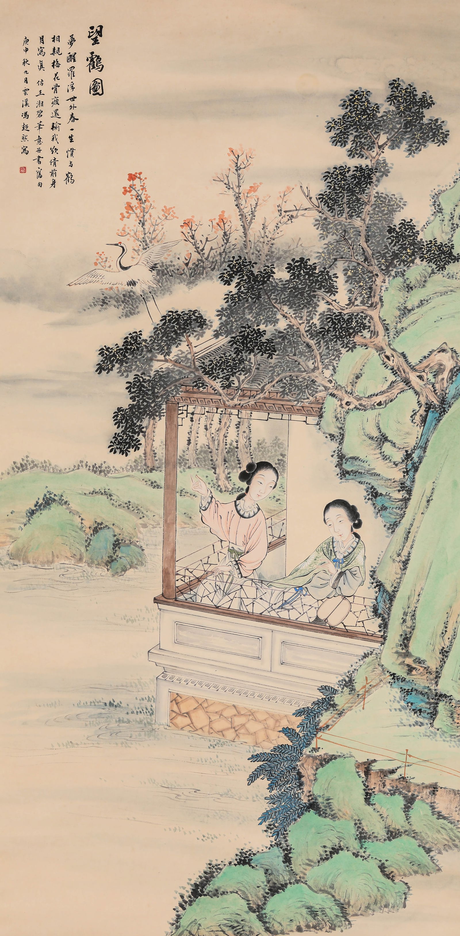 Feng Chaoran (1882-1954), attributed to, Ladies of the Court: Feng Chaoran (1882-1954), attributed to, Ladies of the Court (67.5 x 136cm)