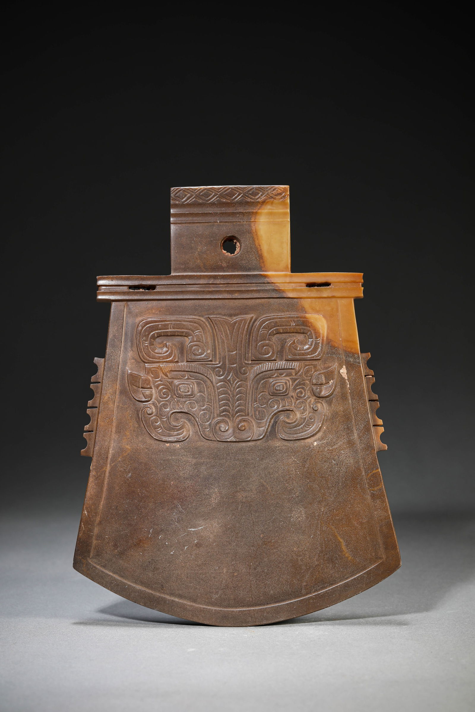 A Jade Axe: A Jade Axe (16 x 1.5 x 21.5cm)