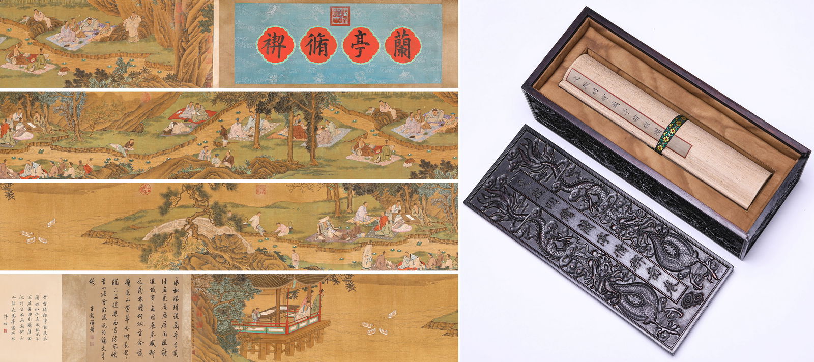 Wen Zhengming (1470-1559), attributed to, Orchid Pavilion Gathering Handscroll (1 of 15)