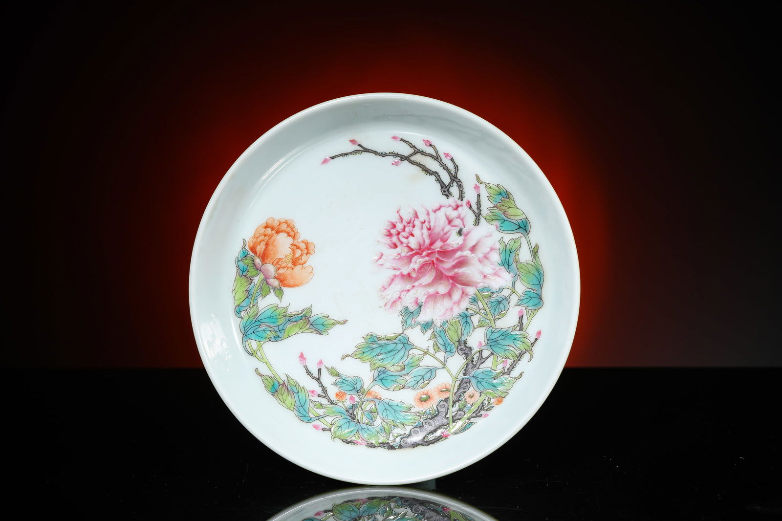 A Famille-Rose 'Floral' Dish (1 of 4)