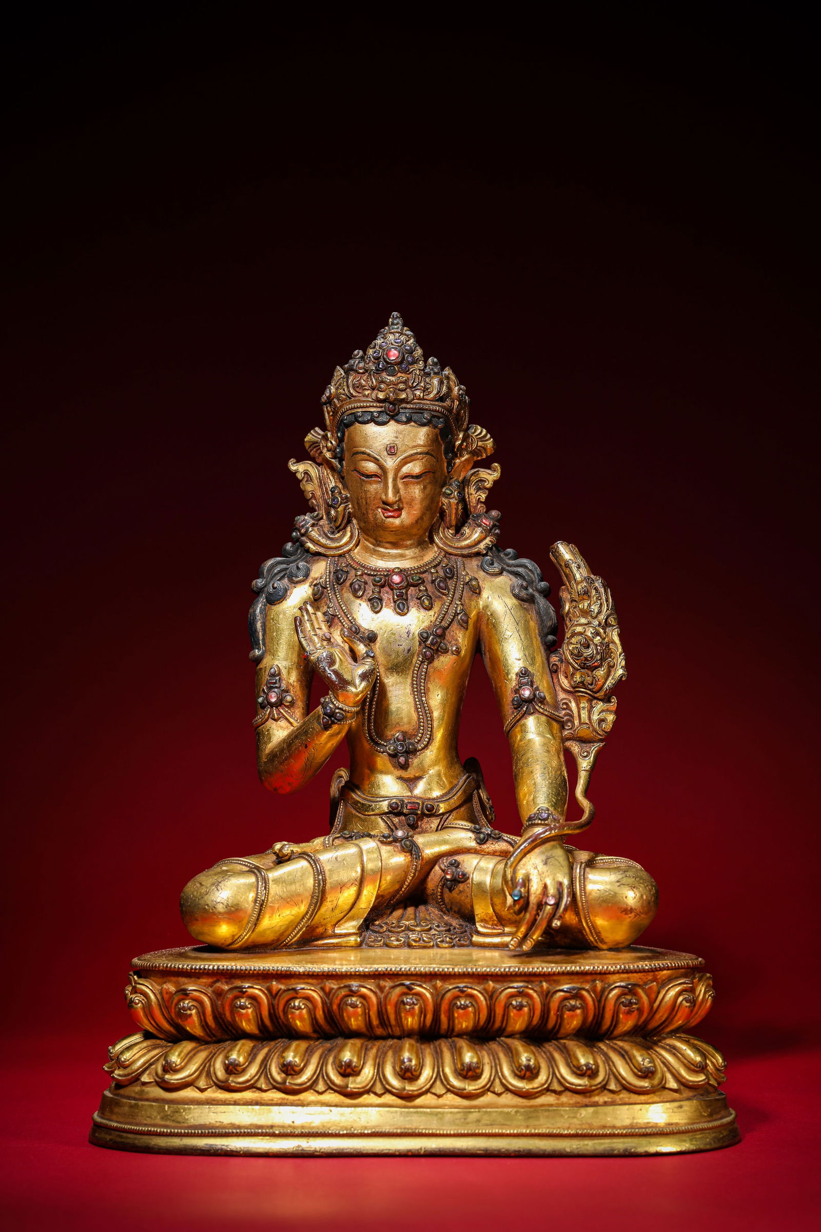 A Gilt-Bronze Figure of Padmapani (1 of 7)