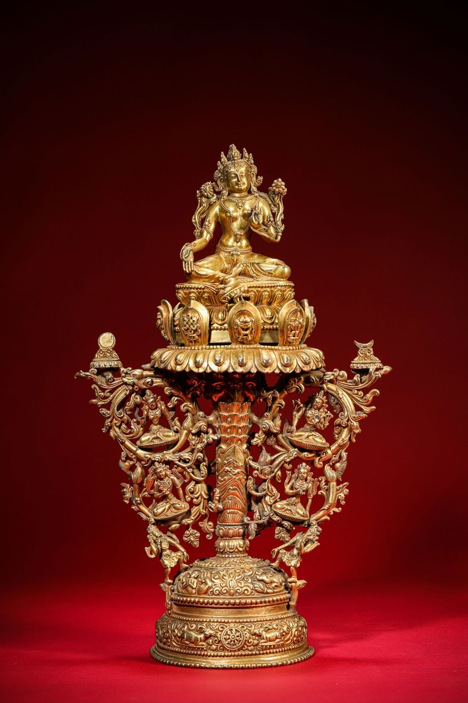 A Gilt-Bronze Mandala of Green Tara (1 of 8)