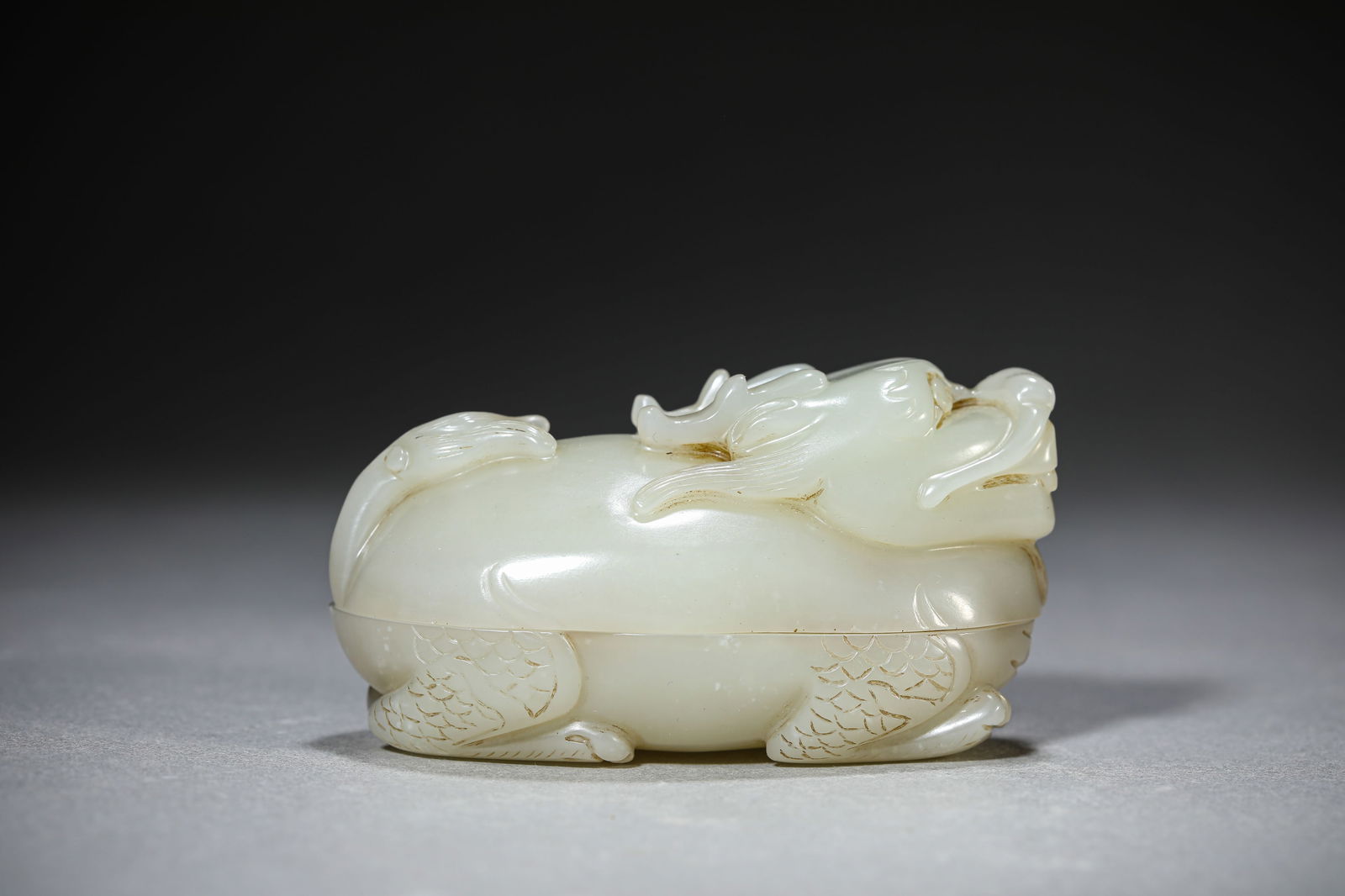 A Jade ‘Kylin’ Covered Box - 4