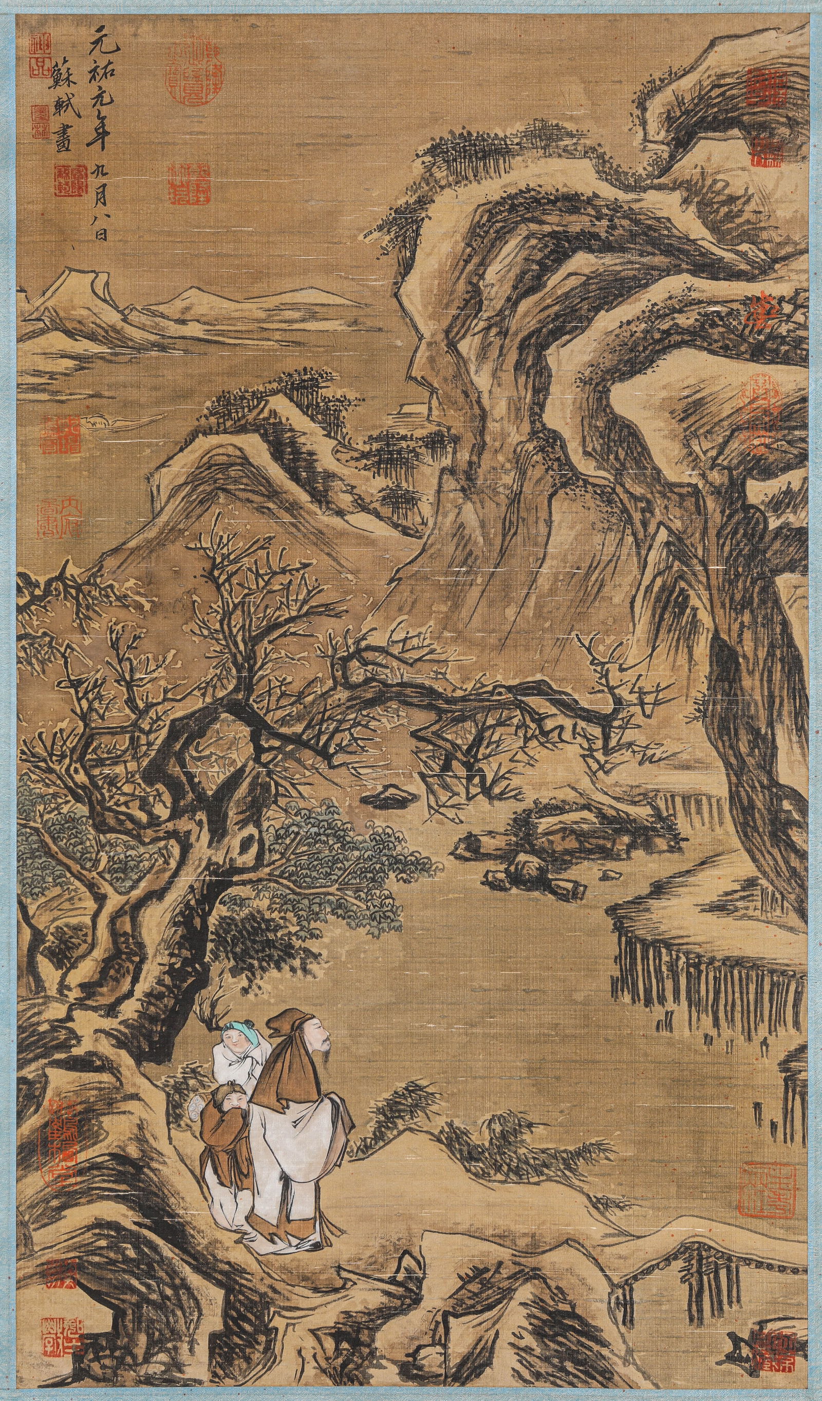 Su Shi (1037-1101), attributed to, Visiting a Friend on a Cold Night (1 of 6)