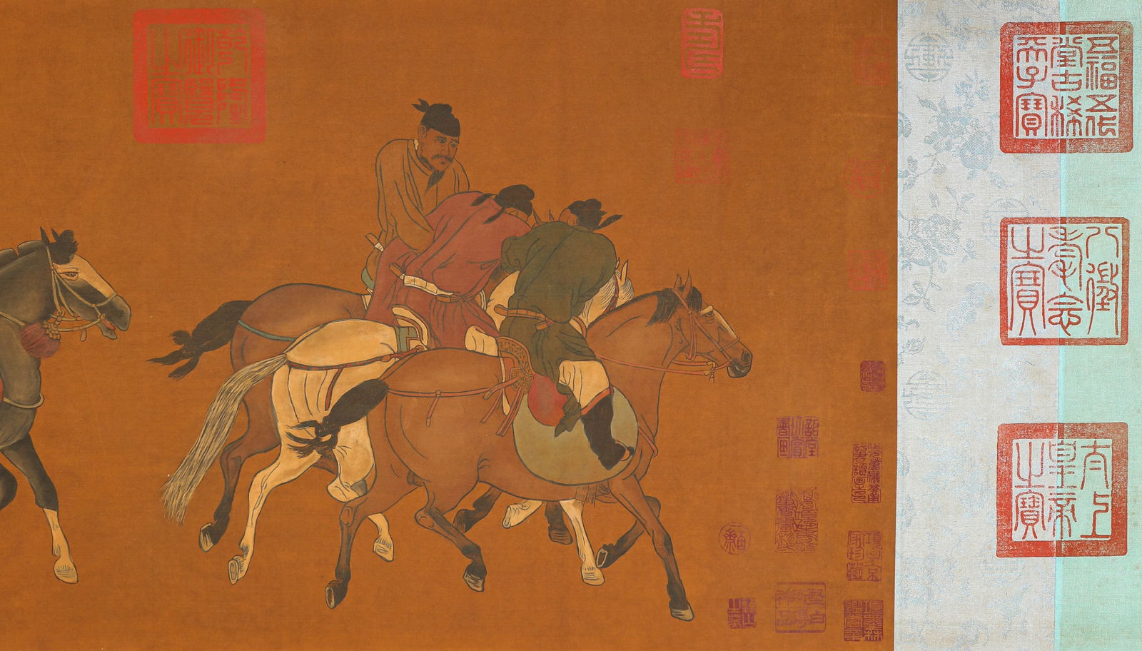 Ren Renfa (1255-1328), attributed to, Five Drunken Princes Returning Handscroll - 4