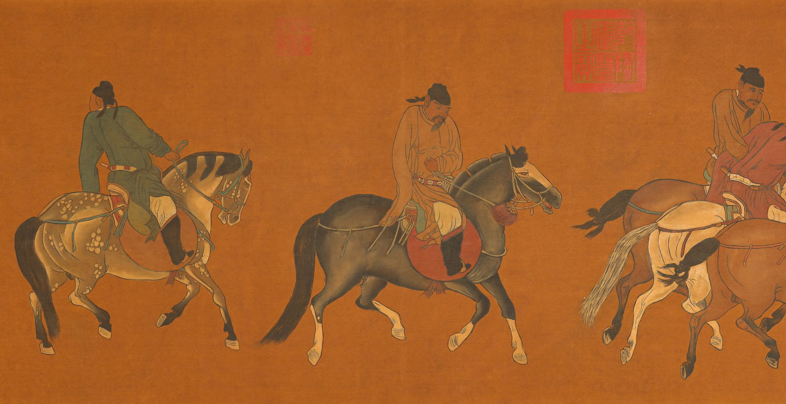 Ren Renfa (1255-1328), attributed to, Five Drunken Princes Returning Handscroll - 5