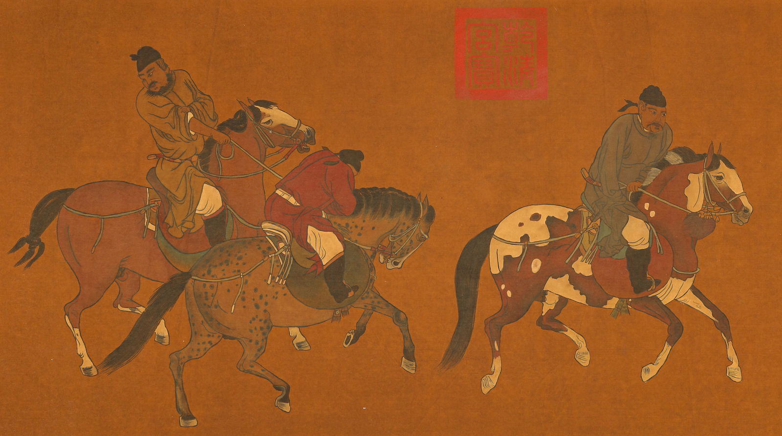 Ren Renfa (1255-1328), attributed to, Five Drunken Princes Returning Handscroll - 6
