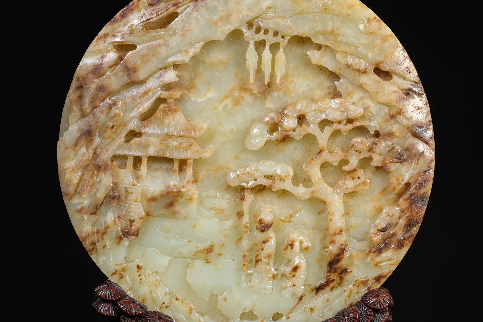 A Jade ‘Scholars Under a Pine Tree’ Table Screen - 2