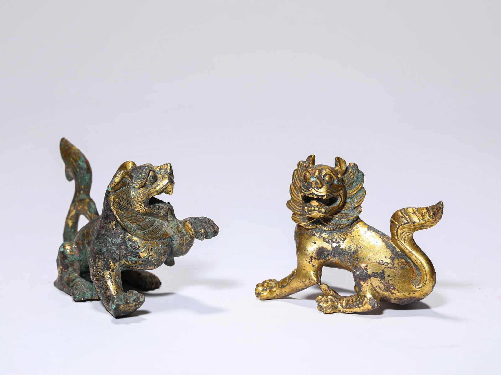 A Pair of Gilt-Bronze Lions (1 of 12)