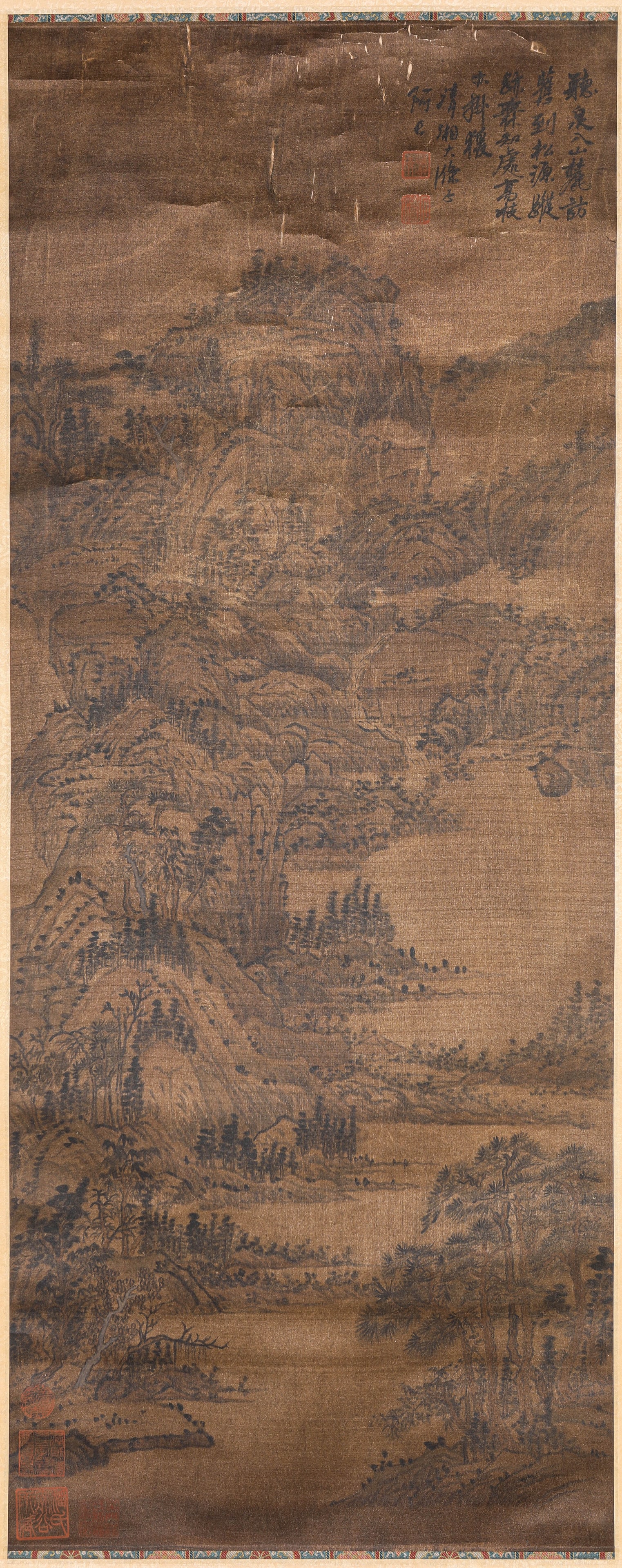 Shitao (1642-1707), attributed to, Landscape: Shitao (1642-1707), attributed to, Landscape (43 x 109cm)