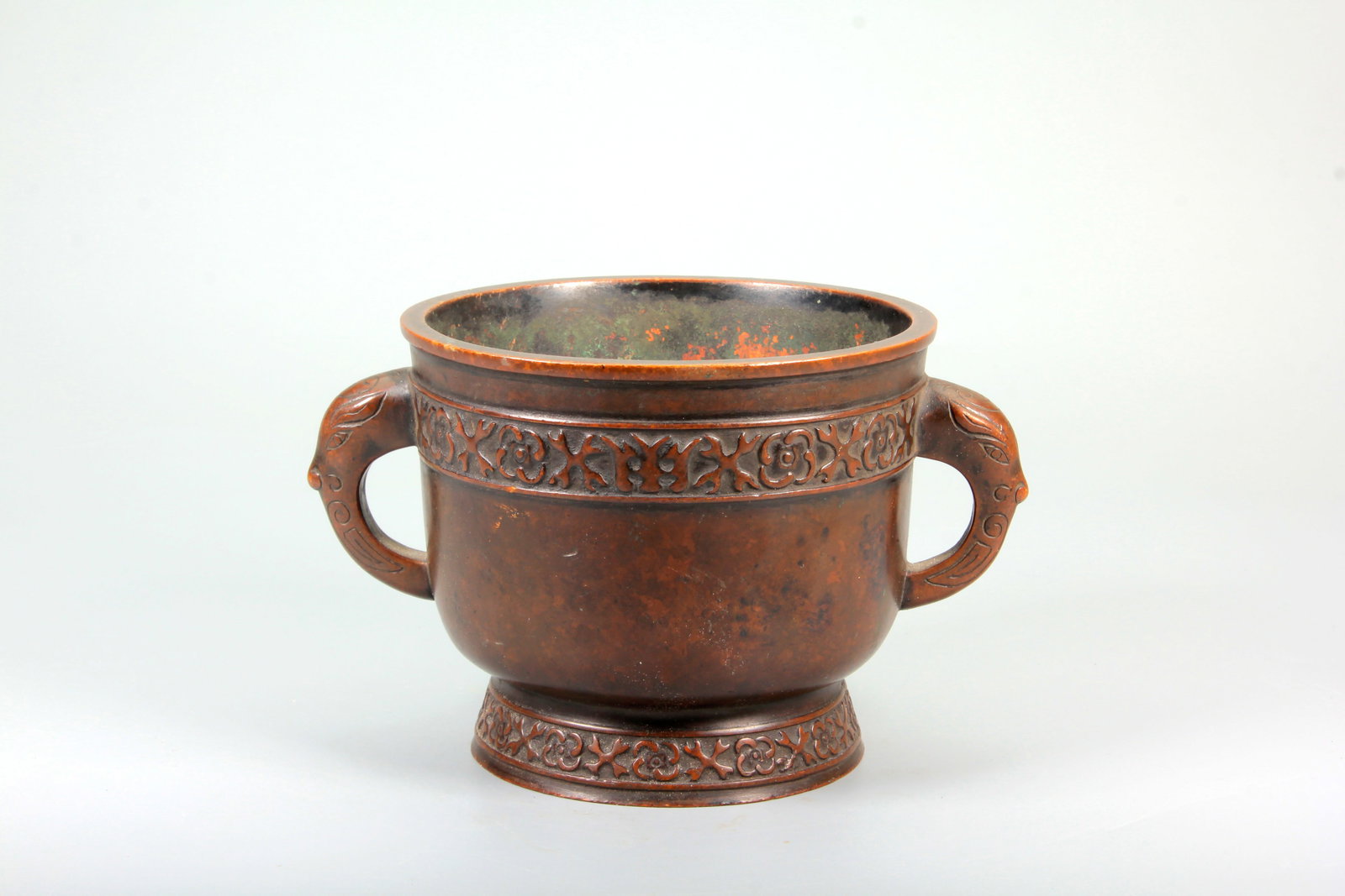 A DRAGON HEAD EAR GUI-STYLE COPPER BURNER (1 of 10)