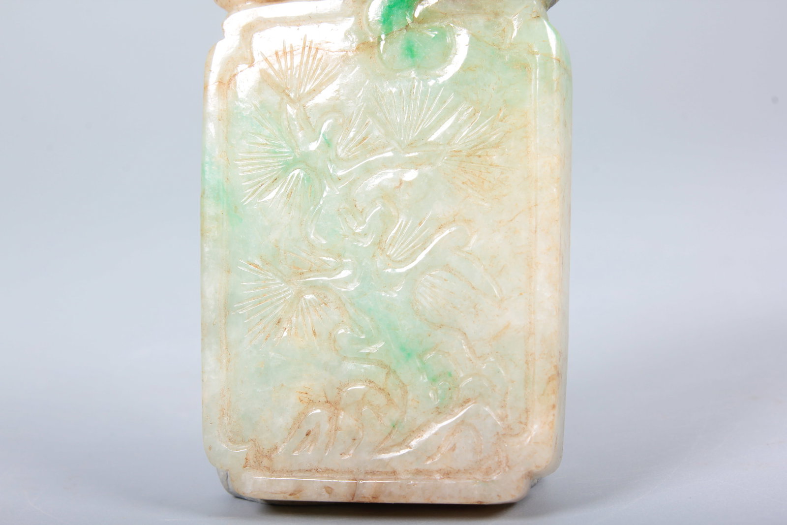 A JADEITE DRAGON PATTERN PLAQUE - 6