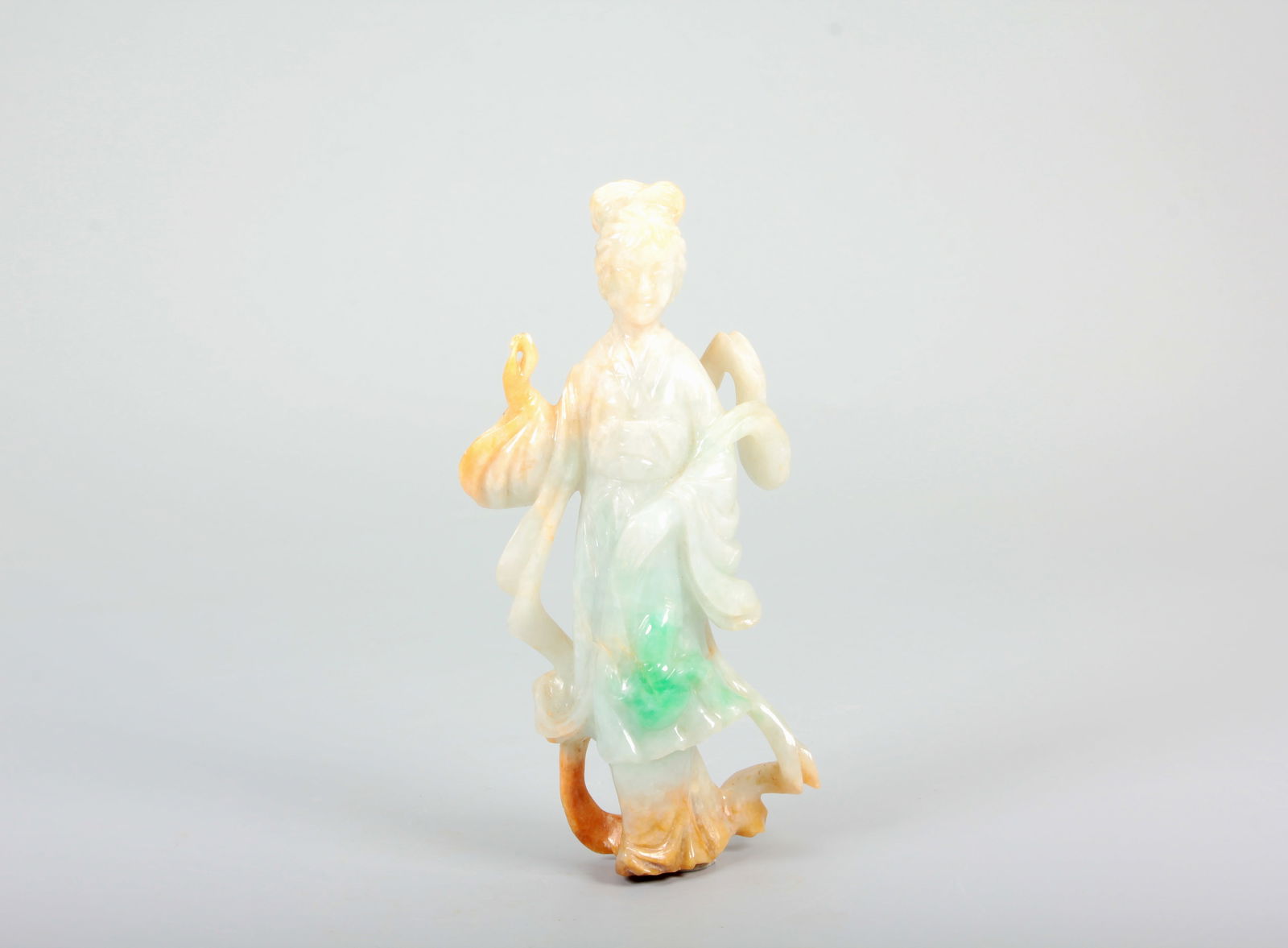 A JADEITE COURT LADY FIGURE (1 of 14)