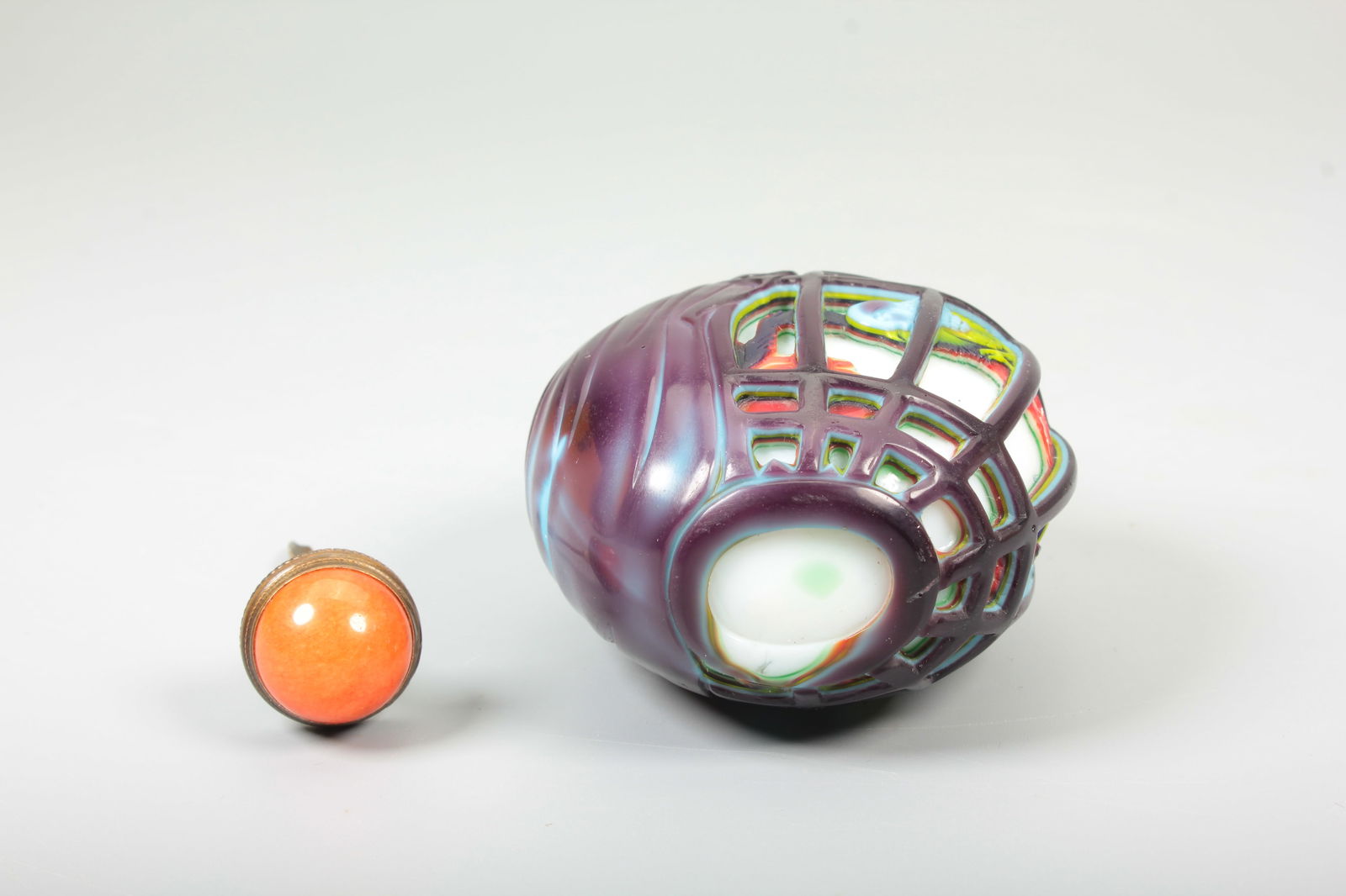 AN OVERLAY CAGE BIRD SNUFF BOTTLE - 9