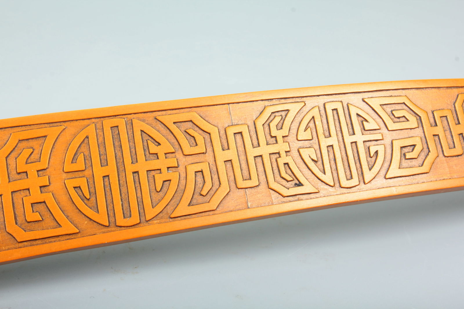 A BAMBOO SHEATH LONGEVITY PATTERN RUYI DISPLAY ITEM - 4