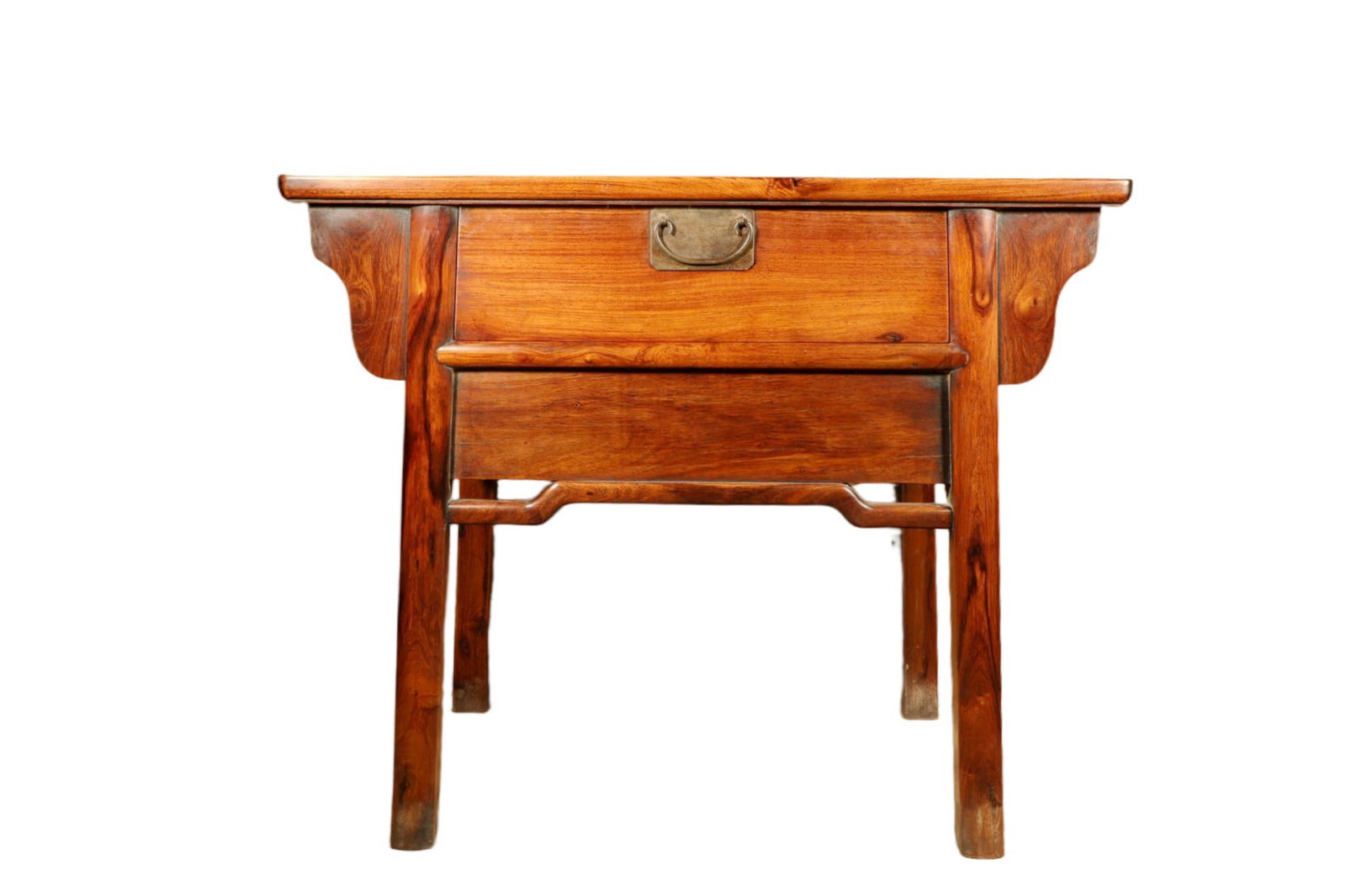 A HUANGHUALI BLANK-FRONTED CABINET: A HUANGHUALI BLANK-FRONTED CABINET L:98CM,W:47CM,H:85CM