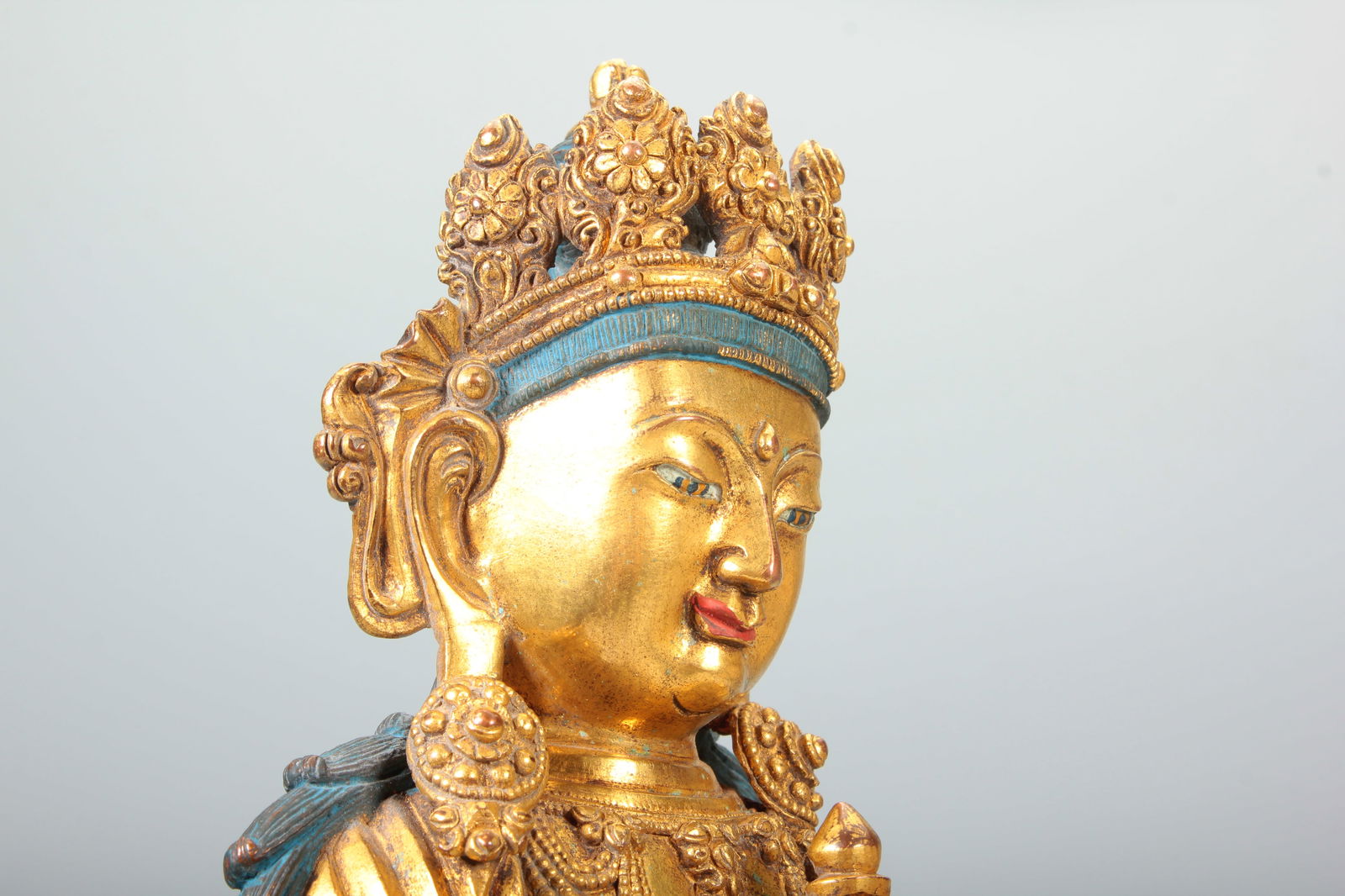 A COPPER GILT VAJRASATTVA STATUE - 13